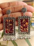 Rose Oxide Floral Resin Danglers for Ethnic Wear