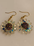 Glitter Bloom Resin Flower Earrings