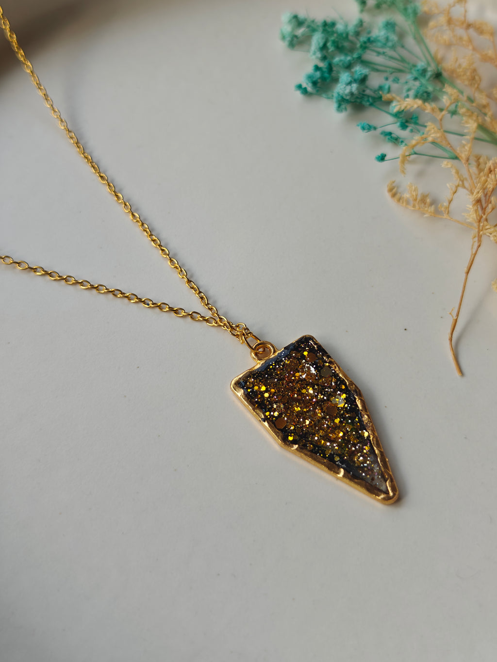 Glitter Glow Resin Pendant ✨💖