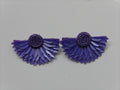 Handmade Purple Half Flower Earrings