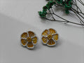 Handmade Yellow Flower Stud Earrings