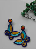 Handmade Beaded Butterfly Earrings