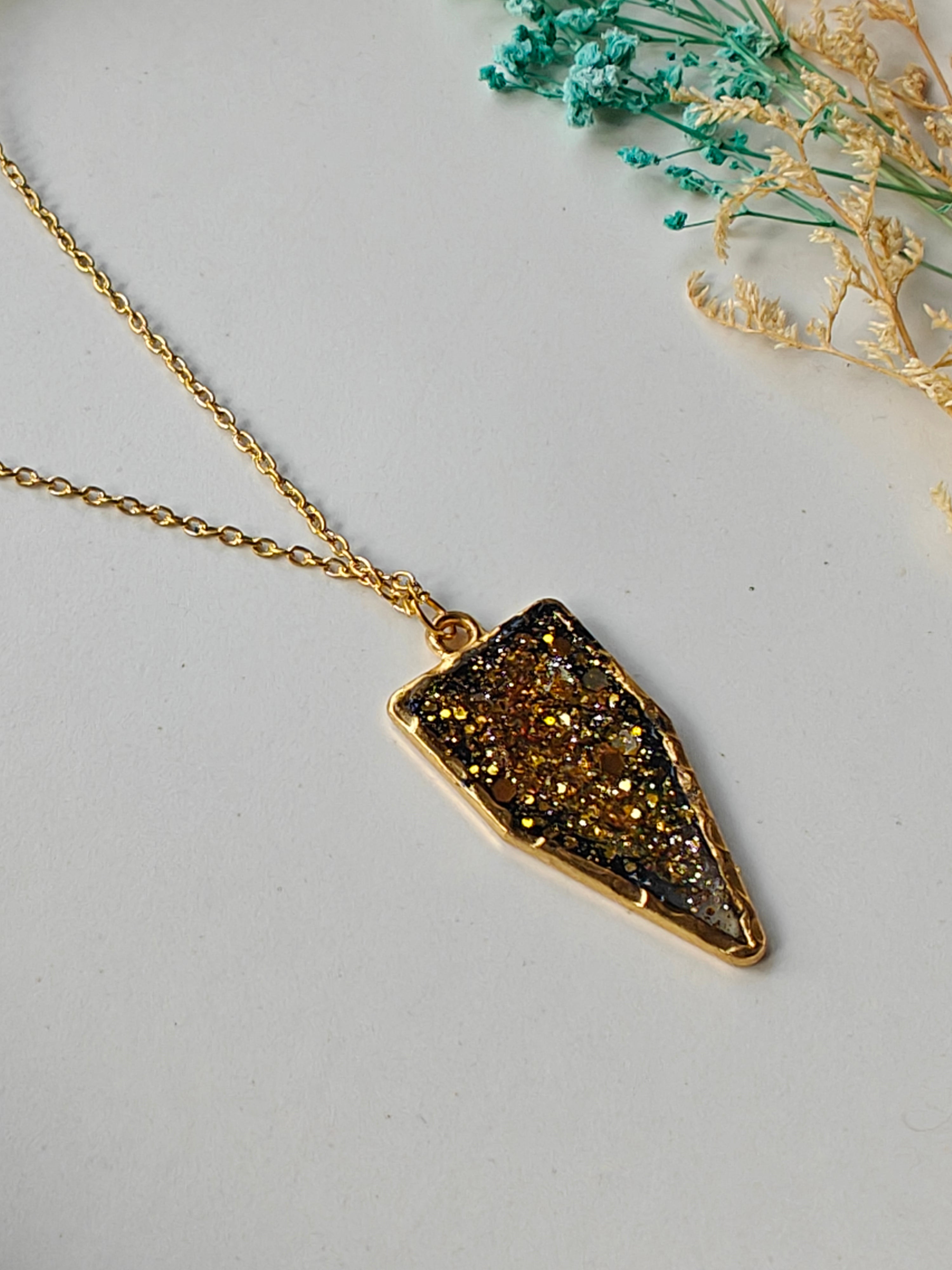 Glitter Glow Resin Pendant ✨💖